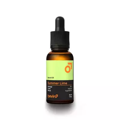 Beviro Summer lime beard oil - Olejek do brody o zapachu pomarańczy, limonki i nut drzewnych 30ml