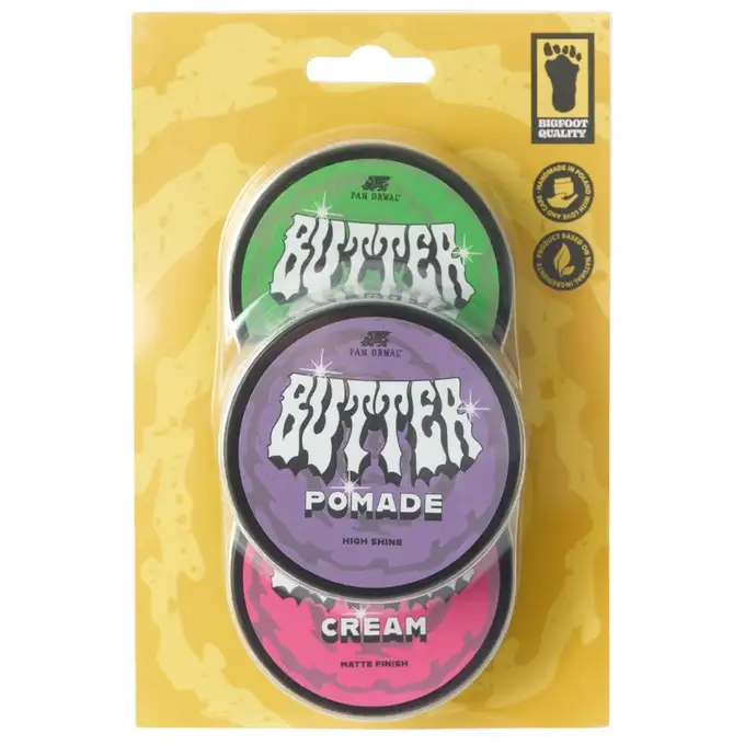 Pan Drwal Butter - Zestaw 3 produktów do stylizacji włosów, pomada, glinka oraz krem - doskonały prezent!