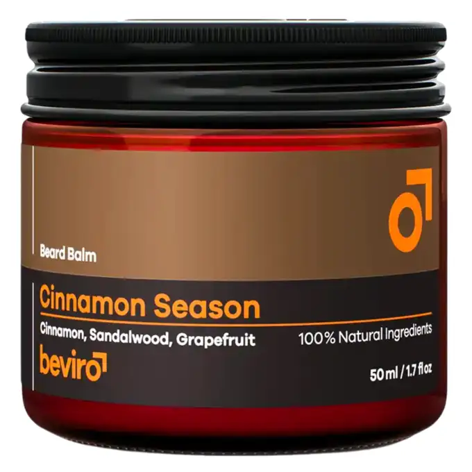 Beviro Cinnamon season beard balm - Balsam do brody o zapachu grejpfruta, cynamonu i drzewa sandałowego 50ml