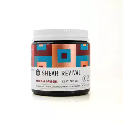 Shear Revival American Garden clay pomade - Glinka do stylizacji o mocnym chwycie i matowym efekcie o zapachu pomarańczy i drzewa 96g
