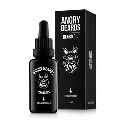 Angry Beards Urban Twofinger olejek do brody o męskim zapachu migdałów, paczuli i cedru 30ml