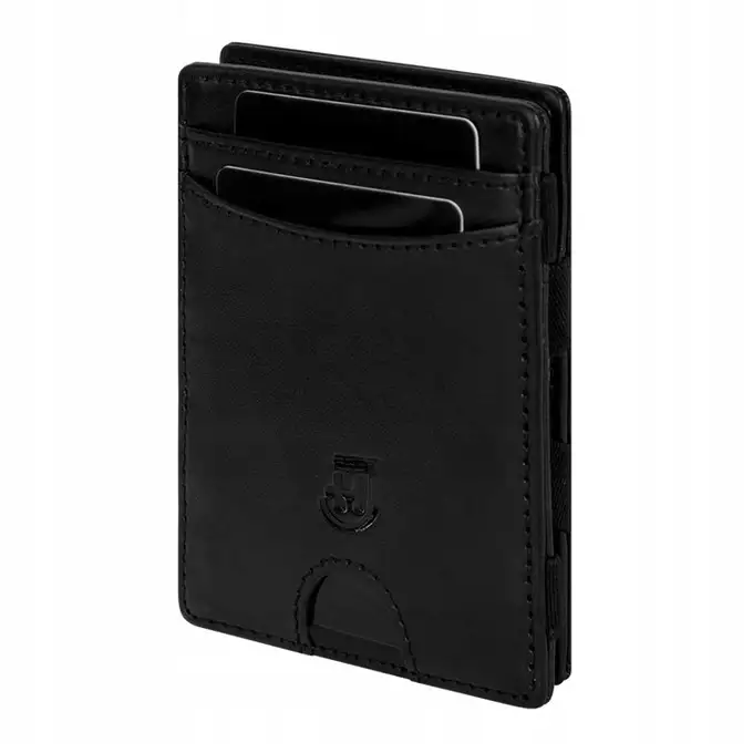 James Hawk Flip wallet black - Dwustronnie otwierany czarny portfel na karty