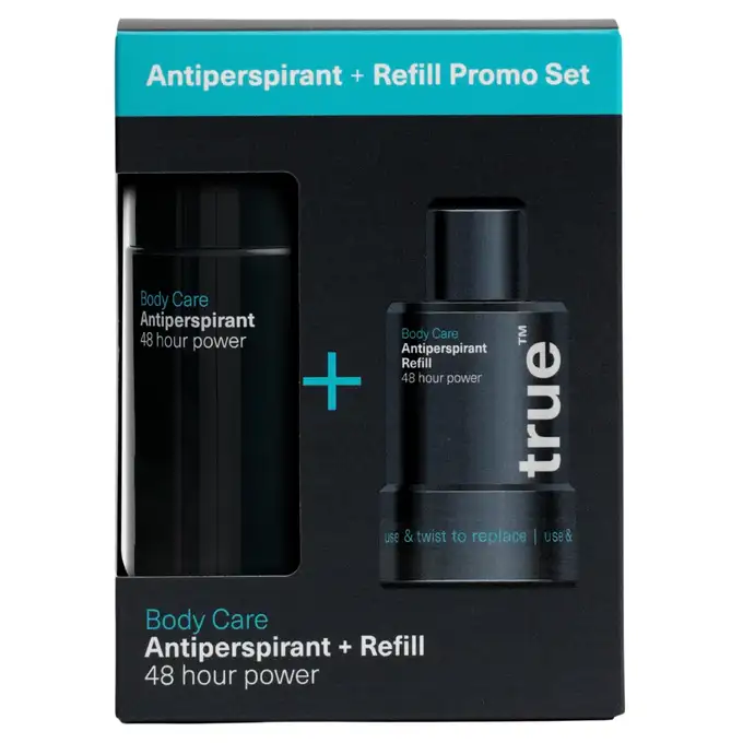True men skin care - Zestaw antyperspirant i uzupełnienie dla mężczyzn 75ml