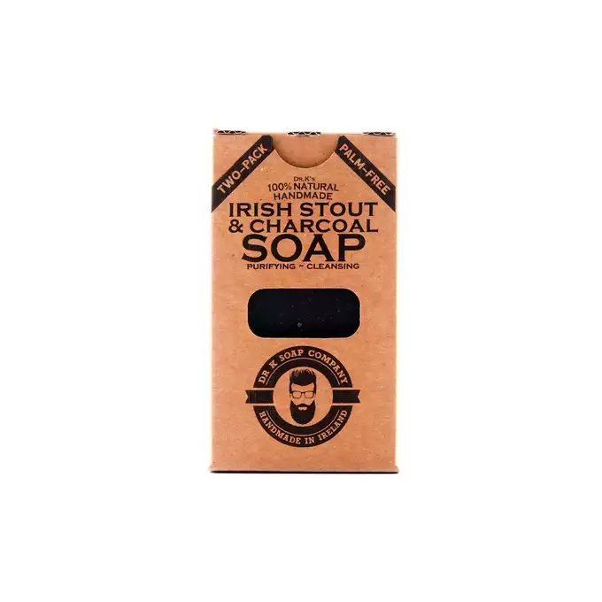 Dr K Soap Irish Stout &amp; Charcoal Soap - naturalne mydło do ciała z dodatkiem węgla aktywowanego 2x112g