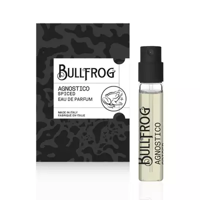 Bullfrog Eau de Parfum Agnostico Spiced - Perfumy o unikalnym zapachu różowego pieprzu, drzewa hinoki oraz tonki 2ml próbka