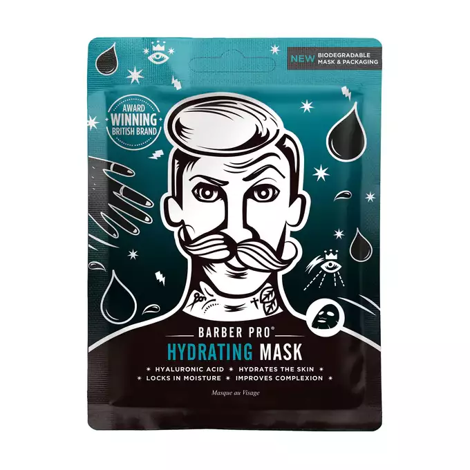 Barber Pro Hydrating face sheet mask - Nawilżająca maska do twarzy z kwasem hialuronowym