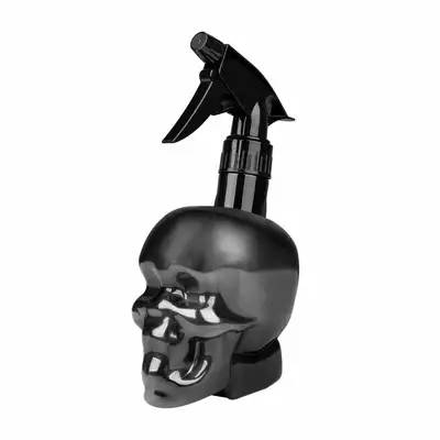 Profesjonalny i stylowy spryskiwacz rozpylacz do barbershopu w kształcie czaszki czarny 500ml