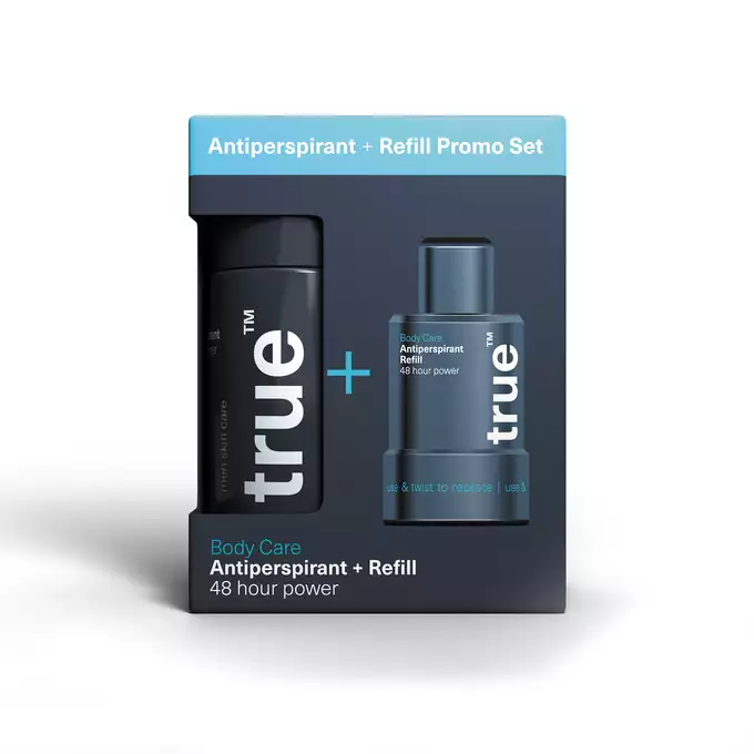 True men skin care - Zestaw antyperspirant i uzupełnienie dla mężczyzn 75ml