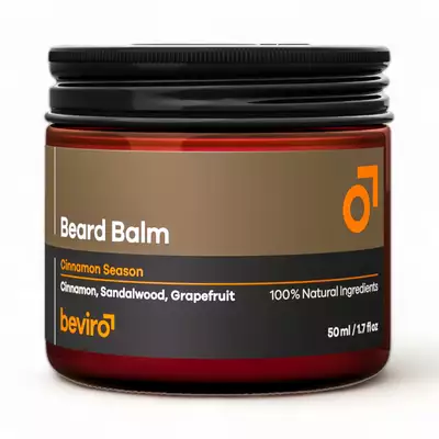 Beviro Cinnamon season beard balm - Balsam do brody o zapachu grejpfruta, cynamonu i drzewa sandałowego 50ml