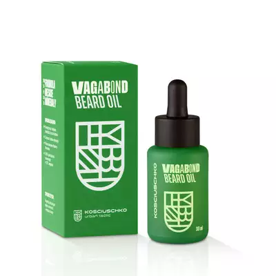 Kosciuschko Vagabond - olejek do brody o zapachu OUD, skóry oraz korzennych przypraw 30ml