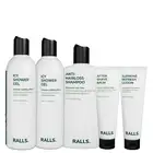 Ralls zestaw promocyjny - 2x żel pod prysznic, szampon do włosów, krem do twarzy i balsam po goleniu. Glinka do stylizacji GRATIS!