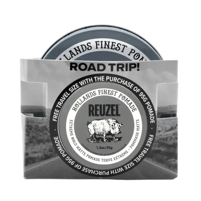 Reuzel Road Trip Extreme - Zestaw pomad o mocnym chwycie i matowym wykończeniu 95g+35g