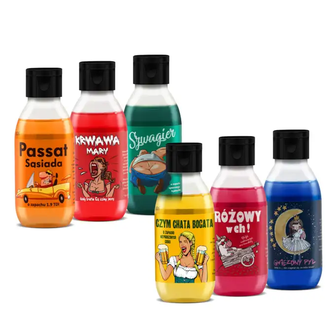 LaQ Czyściopak mini - Zestaw żeli pod prysznic w prezentowym kartonie 6x100ml
