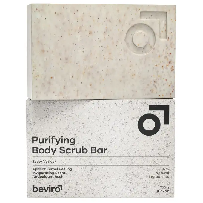 Beviro - Purifying Body Scrub Bar Zesty Vetiver - Mydło do ciała z peelingiem w kostce 135g