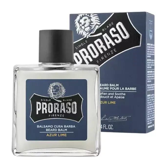 Zestaw do pielęgnacji brody Proraso Azur Lime - Olejek, balsam oraz kartacz
