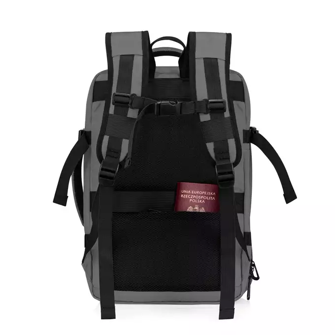 James Hawk Travel Backpack Stone - Plecak podręczny do samolotu tył