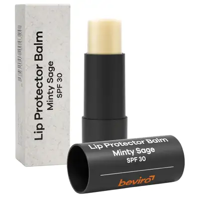 Beviro Lip Protector SPF 30 Minty Sage - Nawilżający balsam do ust w sztyfcie 4,2g
