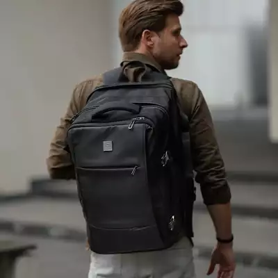 James Hawk Travel Backpack Black - Plecak podręczny do samolotu lifestyle photo