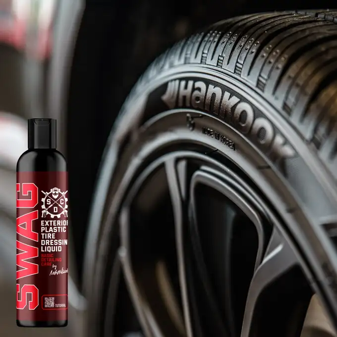SWAG Basic Exterior Plastic Tire Dressing Liquid - Do pielęgnacji zewnętrznych elementów gumowych i plastikowych 250ml