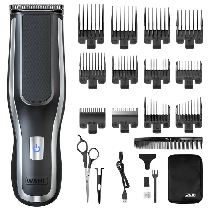 Wahl Self Clip 360 - Bezprzewodowa maszynka do strzyżenia włosów w zestawie z nakładkami 