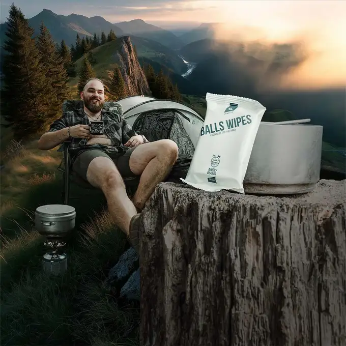 Angry Beards Ball Wipes Snowballs - Chusteczki do higieny intymnej 15szt.