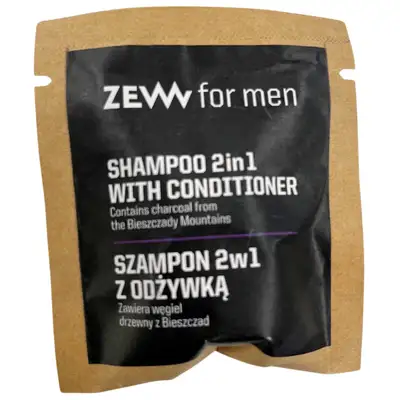 Szampon 2w1 z odżywką z węglem drzewnym z Bieszczad 15ml