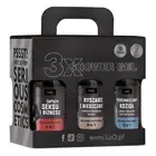 LaQ Czyściopak Mat Mini - Zestaw trzech szamponów oraz żeli pod prysznic 6x100ml