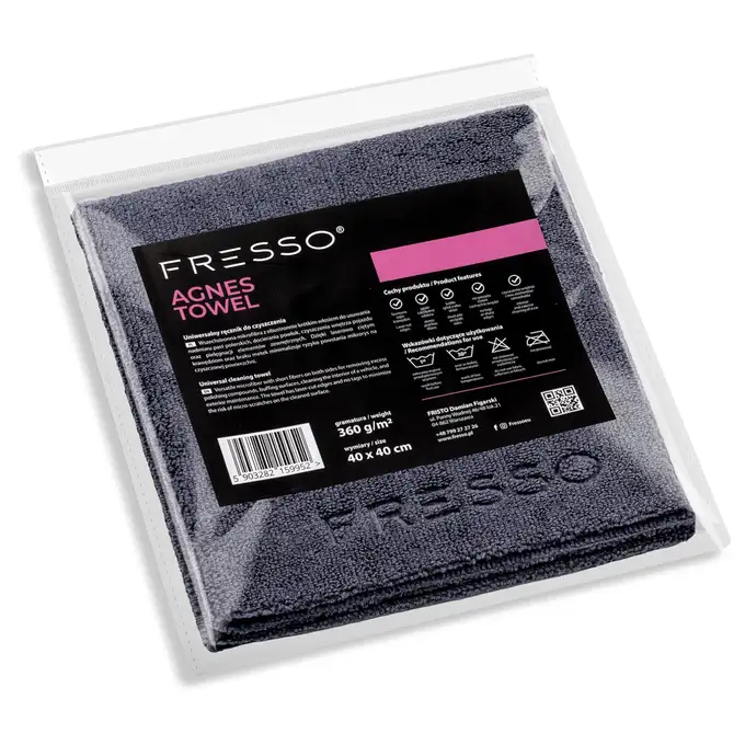 Fresso Agnes Towel - uniwersalna mikrofibra z krótkim włosiem, 360gsm, 40x40cm