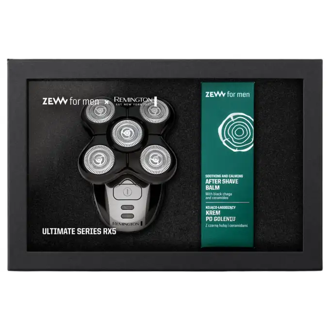 ZEW x Remington - Zestaw golarka do głowy Remington RX5 Ultimate Series i krem po goleniu
