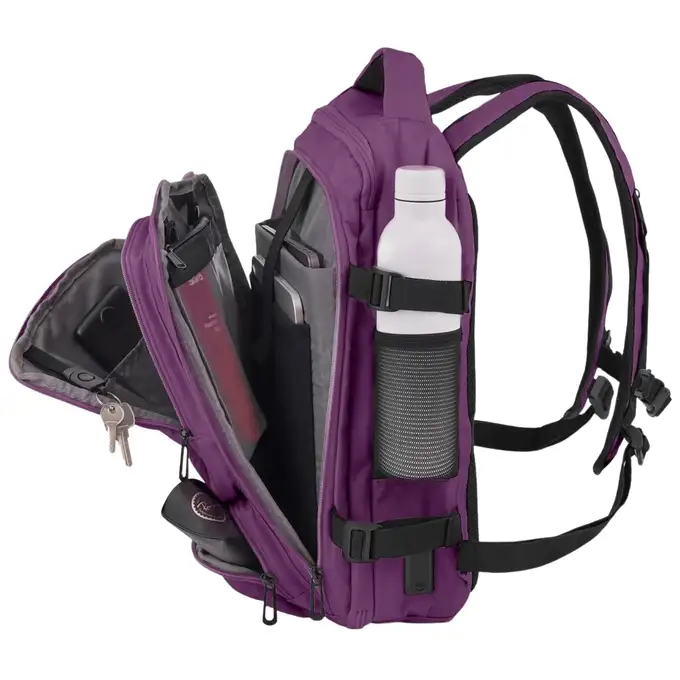 James Hawk Cabin Backpack Violet - Plecak podręczny do samolotu z portem USB