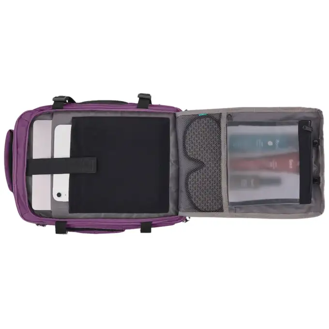 James Hawk Cabin Backpack Violet - Plecak podręczny do samolotu z portem USB