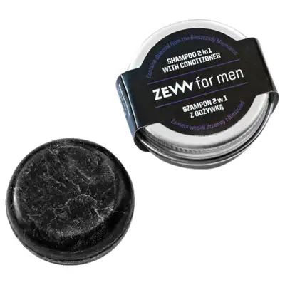 Szampon 2w1 z odżywką z węglem drzewnym z Bieszczad 15ml