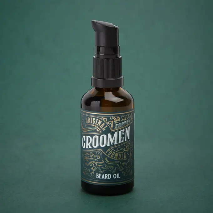 Groomen Earth - Zestaw do pielęgnacji brody balsam, olejek i szampon
