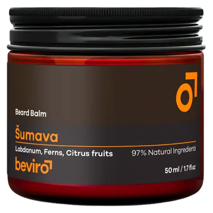 Beviro Beard Balm Sumava - Balsam do brody o zapachu szpilek sosnowych z ciężkimi nutami drzewa i dymu 50ml