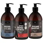 LAQ - Czyściopak MĘSKI 3x500ml: Kozioł z klasą, Seks i biznes, Ryszard z bieszczad