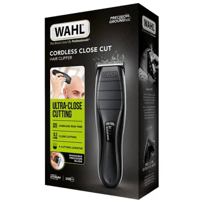 WAHL Maszynka Cordless Close Cut - Mistrzowska precyzja, bezkompromisowa gładkość blisko skóry i pełna swoboda stylizacji bez ograniczających kabli