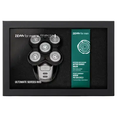 ZEW x Remington - Zestaw golarka do głowy Remington RX5 Ultimate Series i krem po goleniu