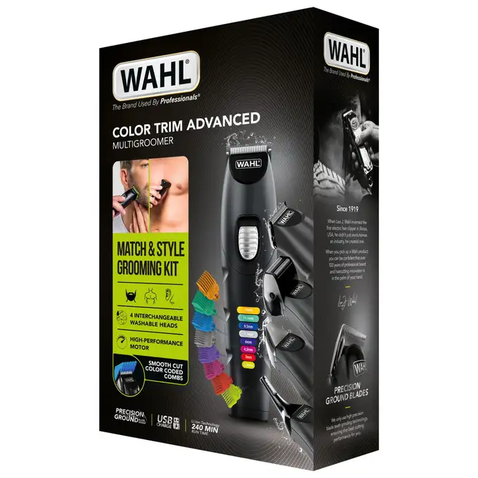 Wahl 9893-0464 Trymer Color Trim Beard advanced - Wielofunkcyjny trymer do golenia całego ciała 