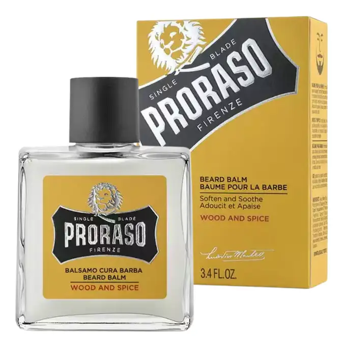 Zestaw do pielęgnacji brody Proraso Wood &amp; Spice - Olejek, balsam oraz kartacz