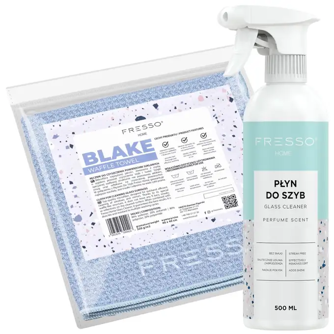 Fresso Zestaw do szyb Fresso Home – Płyn do szyb 500ml + Blake Waffle Towel