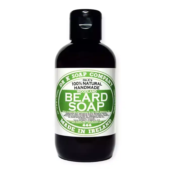 Zestaw do pielęgnacji brody Dr K Soap Woodland - Szampon, olejek oraz kartacz