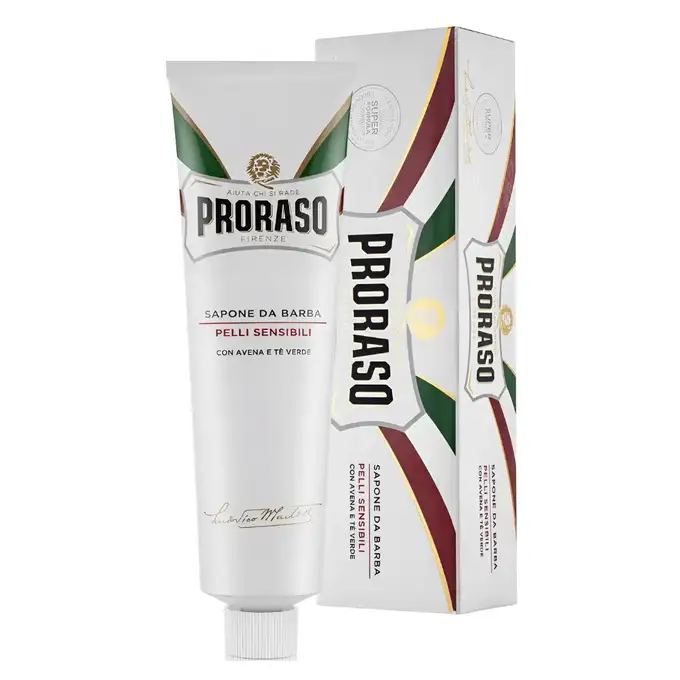 Zestaw do golenia z brzytwą - Krem do golenia Proraso, czarna brzytwa oraz paczka żyletek Muhle
