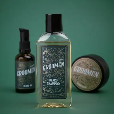 Groomen Earth - Zestaw do pielęgnacji brody balsam, olejek i szampon