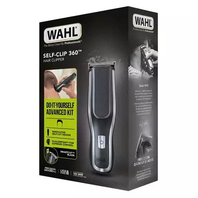 Wahl Self Clip 360 - Bezprzewodowa maszynka do strzyżenia włosów w zestawie z nakładkami 