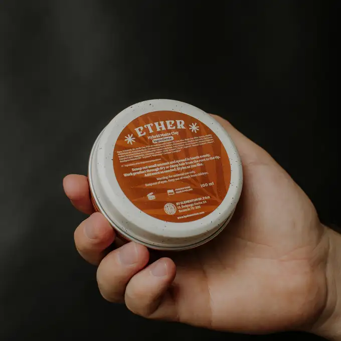 By Elementum Ether - Hybrydowa glinka do stylizacji włosów o mocnym chwycie 100ml