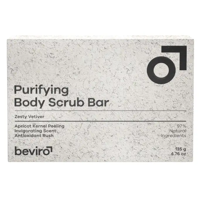 Beviro - Purifying Body Scrub Bar Zesty Vetiver - Mydło do ciała z peelingiem w kostce 135g