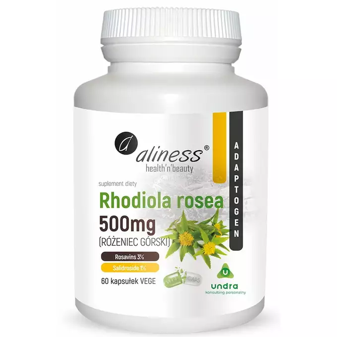 Aliness - Rhodiola rosea (różeniec górski) 500mg x 60 kapsułek