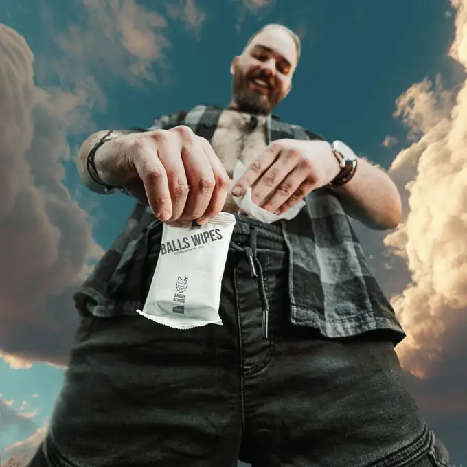 Angry Beards Ball Wipes Snowballs - Chusteczki do higieny intymnej 15szt.