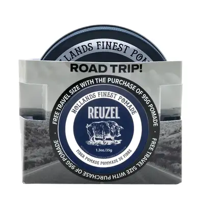 Reuzel Road Trip Fiber - Zestaw włóknistych past do włosów o mocnym chwycie i naturalnym wykończeniu 95g+35g