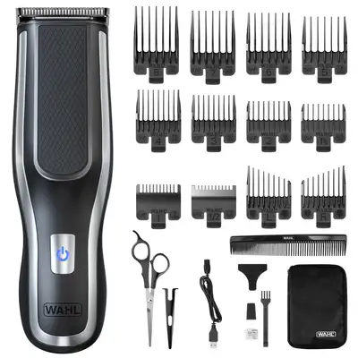Wahl Self Clip 360 - Bezprzewodowa maszynka do strzyżenia włosów w zestawie z nakładkami 